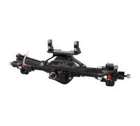 RC Crawler Frame For Axial For SCX10 6x6 8x8 1/10 RC Upgrade Parts Metal Alloy Middle Steering Straight Axle With Servo Base RC Crawler Car(Black)