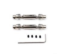 RC Crawler Upgrade Axle Kit for WPL for b16 B36 for jjrc Q61 | 2-pack metal shafts, fits for wpl B14/B24/C14/C24, silver alloy finish, 1/16 scale upgrade