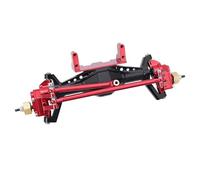 Rc Crawlers Axles For Axial For Capra UTB18 1/18 Aluminum Front And Rear Portal Axle Set Complete With Servo Mount Metal Upgrade Parts(Red,Front)