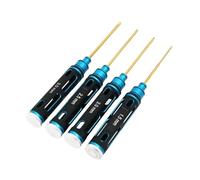 RC Crawlers Models For 4pcs RC Tools Hex Screw Driver Set Titanium Plating Hardened 1.5、2.0、2.5、3.0mm Screwdriver Tool Drone Helicopter Car(Blue)