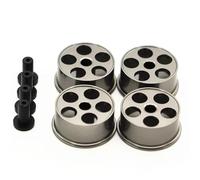 RC Crawlers Models For Tamiya For Mini 4WD 1/32 Middle Diameter Wheels Self Made Parts Scale L018 1Set Colored Wheel Aluminum Disc(Grey)
