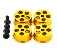 RC Crawlers Models For Tamiya For Mini 4WD 1/32 Middle Diameter Wheels Self Made Parts Scale L018 1Set Colored Wheel Aluminum Disc(Yellow)