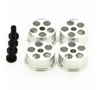 RC Crawlers Models For Tamiya For Mini 4WD 1/32 Middle Diameter Wheels Self Made Parts Scale L018 1Set Colored Wheel Aluminum Disc(Silver)
