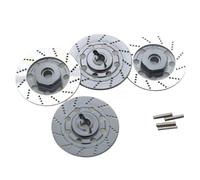 RC Crawlers Models For Tamiya For TT01 For TT02 For HPI For HSP 94123 For Sakura D4 1/10 Scale RC Road Accessory 4pcs Brake Disc Wheel Hex Hub Adapter 12m(Gray)