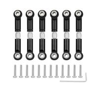 RC Crawlers Models For Wltoys A949 A959 A969 A979 K929 1/18 6PCS Metal Linkage Pull Rod Front Rear Servo Link Tie RC Car Upgrade Spare Parts(Black)