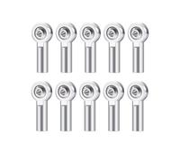 RC Crawlers Spare For 10PCS M2 Link Tie Rod End Metal For Universal Joint Ball Head Buckle Steering Pushrod For Mini Connecting Rods For RC Boats(Silver)