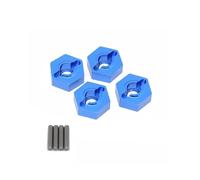 RC Crawlers Spare For ARRMA 3S For SENTON For VORTEKS For Typhon Big For Rock For Granite 1/10 4pcs Metal 14mm Wheel Hex Hub Adapter RC Car Upgrade Parts(Blue)