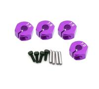 RC Crawlers Spare For HSP For Tamiya For SCX10 For Slash 1 Set Aluminum Wheel Hex 5/6/7mm Thickness 12mm Drive Hub With Dowel Screws RC Car Track Truck(Purple,7mm)