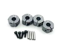 RC Crawlers Spare For HSP For Tamiya For SCX10 For Slash 1 Set Aluminum Wheel Hex 5/6/7mm Thickness 12mm Drive Hub With Dowel Screws RC Car Track Truck(Titanium,7mm)