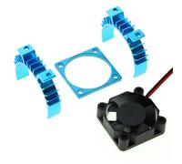 RC Crawlers Spare For Tamiya For TT02 1/10 Electric Motor Heatsink Cover + Cooling Fan Remote Control Car Upgrade Accessories(Blue)