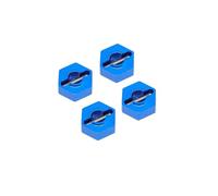 RC Crawlers Spare Parts For Arrma 3S For Senton For Vorteks For Typhon Big For Rock For Granite 1/10 4pcs 14mm Wheel Hex Hub Adapter RC Car Parts(Blue)