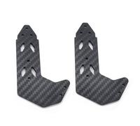 RC Crawlers Spare Parts For Limitless F1 1/7 2Pcs Carbon Fiber Side Spoiler Rear Wing Plate Bracket RC Car Truck Model Upgrade Accessories