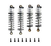 RC Crawlers Spare Parts For Wltoys 244016 For Losi Micro-B 1/24 Metal Front And Rear Oil Shock Absorber Damper RC Car Upgrade Parts Accessories(Silver,1 Set)