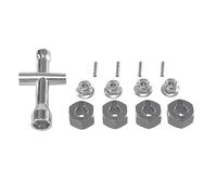 RC Crawlers Toys For Hyper Go For MJX 14209-10 H14BM 14301-02-03 1/14 1/16 Metal Cross Wrench Hex Set M4 Nut Remote Control Car Upgrade Parts(Titanium)