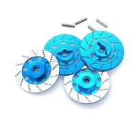 RC Crawlers Toys For Tamiya For TT01 For TT02 For HPI For HSP 94123 For Sakura D4 1/10 4pcs Metal Brake Disc Wheel Hex Hub Adapter 12mm RC For Racing Car(Light Blue)