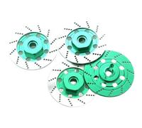 RC Crawlers Toys For Tamiya For TT01 For TT02 For HPI For HSP 94123 For Sakura D4 1/10 4pcs Metal Brake Disc Wheel Hex Hub Adapter 12mm RC For Racing Car(Green)