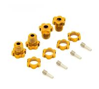 RC Crawlers Toys For Traxxas For E-Revo For E-Maxx For Summit For Slayer Pro 4X4 1/10 4Pcs Aluminum 17mm Splined Wheel Hex Hub Nut RC Truck Parts(Yellow)