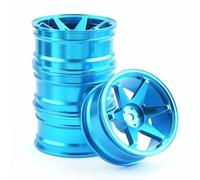 RC Crawlers Wheel Hub For Tamiya For Kyosho For HSP For HPI For Sakura For RedCat 1/10 4pcs 52mm Metal Wheel Rim Hubs TE37 RC Car Repairs Parts(Blue)