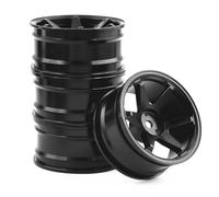 RC Crawlers Wheel Hub For Tamiya For Kyosho For HSP For HPI For Sakura For RedCat 1/10 4pcs 52mm Metal Wheel Rim Hubs TE37 RC Car Repairs Parts(Black)