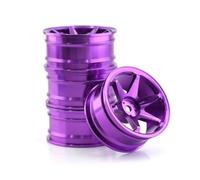 RC Crawlers Wheel Hub For Tamiya For Kyosho For HSP For HPI For Sakura For RedCat 1/10 4pcs 52mm Metal Wheel Rim Hubs TE37 RC Car Repairs Parts(Purple)