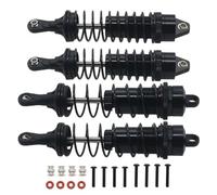 Rc Damper For Arrma For Mega550 For Senton For Granite Big For Rock For Typhon 3s 1/10 4 Pcs Set Full Alloy Front Rear Damper Shock Absorber Accessories Parts(Black)