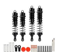 Rc Damper For Arrma For Outcast For Kraton 1/10 4Pcs 4S ARA330552 ARA330553 RC Car Parts Front Rear Thicken Shock Absorbers RC Damper(Black)