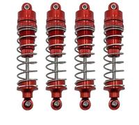 Rc Damper For HB For Toys R1001 For Bronco R1002 R1003 4pcs Metal Oil Shock Absorber Damper RC Car Upgrade Parts Accessories(Red)