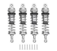 Rc Damper For Wltoys 144001 For MN128 MN86 G500 1/14 Metal Front Rear Shock Absorber Oil Damper RC Crawler Car Upgrade Parts(Titanium,4pcs)