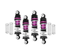 RC Dampers Models For Losi Micro-B 2wd Rtr 1/24 Aluminum Alloy Front And Rear Shock Absorber Complete Set Off-Road Vehicle Upgrade Parts(PURPLE)