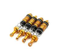 RC Dampers Models For MJX For Hyper Go 16207 16208 16209 16210 H16BM H16 H16PL 1/16 Metal Front Rear Shock Absorbers Remote Control Car Upgrade Parts(Golden)