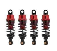 RC Dampers Models For Tamiya For TT01 For TT02 TA05 TL01 TA03 MF01X M05 M06 1/10 4 Pcs Metal Shock Absorber Remote Control Car Upgrade Parts(Red)