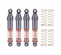 RC Dampers Models For Traxxas For TRX4M For Mustang For Defender 1/18 52mm 2pcs Cnc Aluminum Large Diameter Oil-Contained Shock Absorbers RC Crawler(Titanium,4pcs)