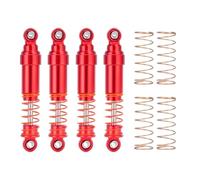 RC Dampers Models For Traxxas For TRX4M For Mustang For Defender 1/18 52mm 2pcs Cnc Aluminum Large Diameter Oil-Contained Shock Absorbers RC Crawler(Red,4pcs)