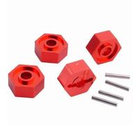 RC Decorative Accessories For HSP 286042 1/16 ATV94187 94186 Pro 94286 B 4pcs Scale RC Monster Truck Aluminum Wheel Hub Hex Adapter 5mm(Red)