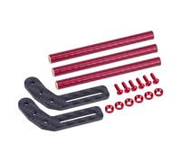 RC Decorative Accessories For SCX10 For TRX4 For LCG 1/10 Optimum Approach Angle For Chassis Carbon Fiber Front Bumper RC Crawler For Dodge Power Wagon Cab Cliffhanger(Red)