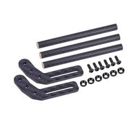 RC Decorative Accessories For SCX10 For TRX4 For LCG 1/10 Optimum Approach Angle For Chassis Carbon Fiber Front Bumper RC Crawler For Dodge Power Wagon Cab Cliffhanger(Black)