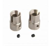 RC Differential Cup For Redcat Tornado For Volcano Vortex For HSP 02016 2pcs Metal For Universal B Joint Drive Cup RC Car Upgrade Parts Accessories(Silver)