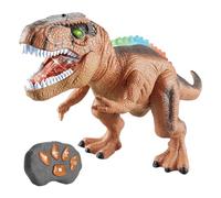 RC Dinosaur Figure - Walking Light Sound Toy, Spray Roar Interactive Model, Electronic Play Creature for Children, Sturdy Remote Controlled Jurassic Creature | Kids Boys Girls Holiday Favors