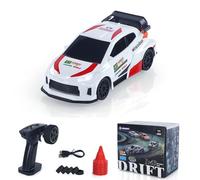 RC Drift and Rally Car, 1/43 Scale, All-Wheel Drive, 2.4 GHz Motor, Electronic Speed Controller, Ready to Use Miniature Toy Gift