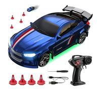RC Drift Car, 1/64 Scale 4WD Desktop Remote ControlCar With Roadblock Barrels,RCCars For Kids, 2.4 GHz RC DriftCar, Remote ControlledCar, Hobby Desktop For Adults Gift