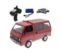 RC Drift Car for Adults, 1:10 Scale WPL D42 Remote Control Cars Van Truck with LED Light, 2.4G RC Drift Truck with Proportional Steering, Decor Gift for Teens Adults (Red/1 Battery)