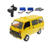 RC Drift Car for Adults, 1:10 Scale WPL D42 Remote Control Cars Van Truck with LED Light, 2.4G RC Drift Truck with Proportional Steering, Decor Gift for Teens Adults (Yellow/2 Battery)