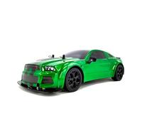 RC Drift Car for Adults, 1:14 Scale Rapid Drift Remote Control Car with High Speed, RC Vehicle with 2.4GHz Remote, 2 Driving Modes, LED Lights & Spare Wheels-Green
