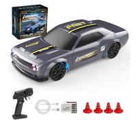RC Drift Car for Adults, 1:43 Scale 2.4G Mini Remote Control Cars with LED Lights, Proportional Steering, Throttle Control, Gift for Teens Adults (RTR Version/Silver)
