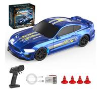 RC Drift Car for Adults, 1:43 Scale 2.4G Mini Remote Control Cars with LED Lights, Proportional Steering, Throttle Control, Gift for Teens Adults (RTR Version/Blue)