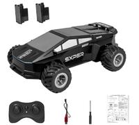 RC Drift Car for Adults, 4WD Amphibious Cyber Armor Off-Road Remote Control Car with Waterproof Design, 360° Flips & Climbs, Rechargeable Battery, Gift for Teens Adults - Black