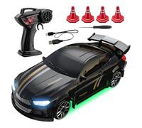 RC Drift Car, Remote Control Racing Vehicle, 1:64 Scale Mini Four Wheel Drive Toy With Lights, 2.4GHz Control Type-C Charging, Indoor Outdoor Speed Fun For Boys Girls Kids Teens