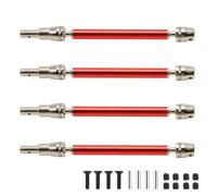 Rc Drive Shaft Parts For Arrma 4s For Outcast For Kraton V2 1/10 Rc Car Upgrade Part 4pcs Set Front Rear Slider Cvd Driveshaft Set(Red)