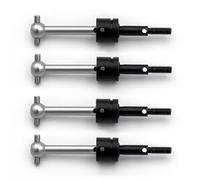 RC Drive shafts Compatible With Tamiya For TT-01 For TT-02 TA04 1/10 RC Car Upgrade Parts 4 Pcs Metal For Universal Drive Shaft CVD 53792(Black)