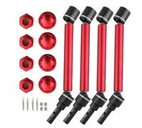 rc DriveShafts Compatible With Traxxas For MAXX For WideMaxx 1/10 RC Car Upgrade Modification Parts 4pcs Extended Drive Shaft CVD(Red)